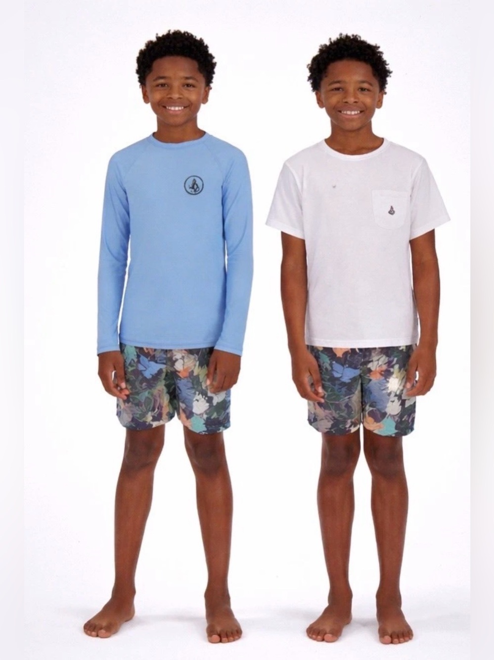 NWT Volcom Youth 3 Pc Set Swim Shorts, S/S TShirt Long Sleeve Swim Shirt XS- 5/6